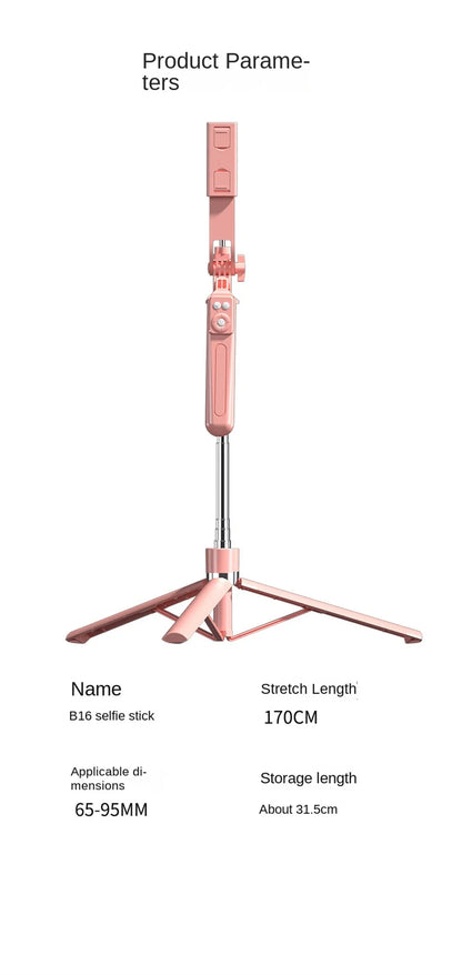 MEUYAG 170cm 360° rotation Selfie Stick with Wireless Bluetooth Extended Tripod with Remote Shutter for Android ios smartphone