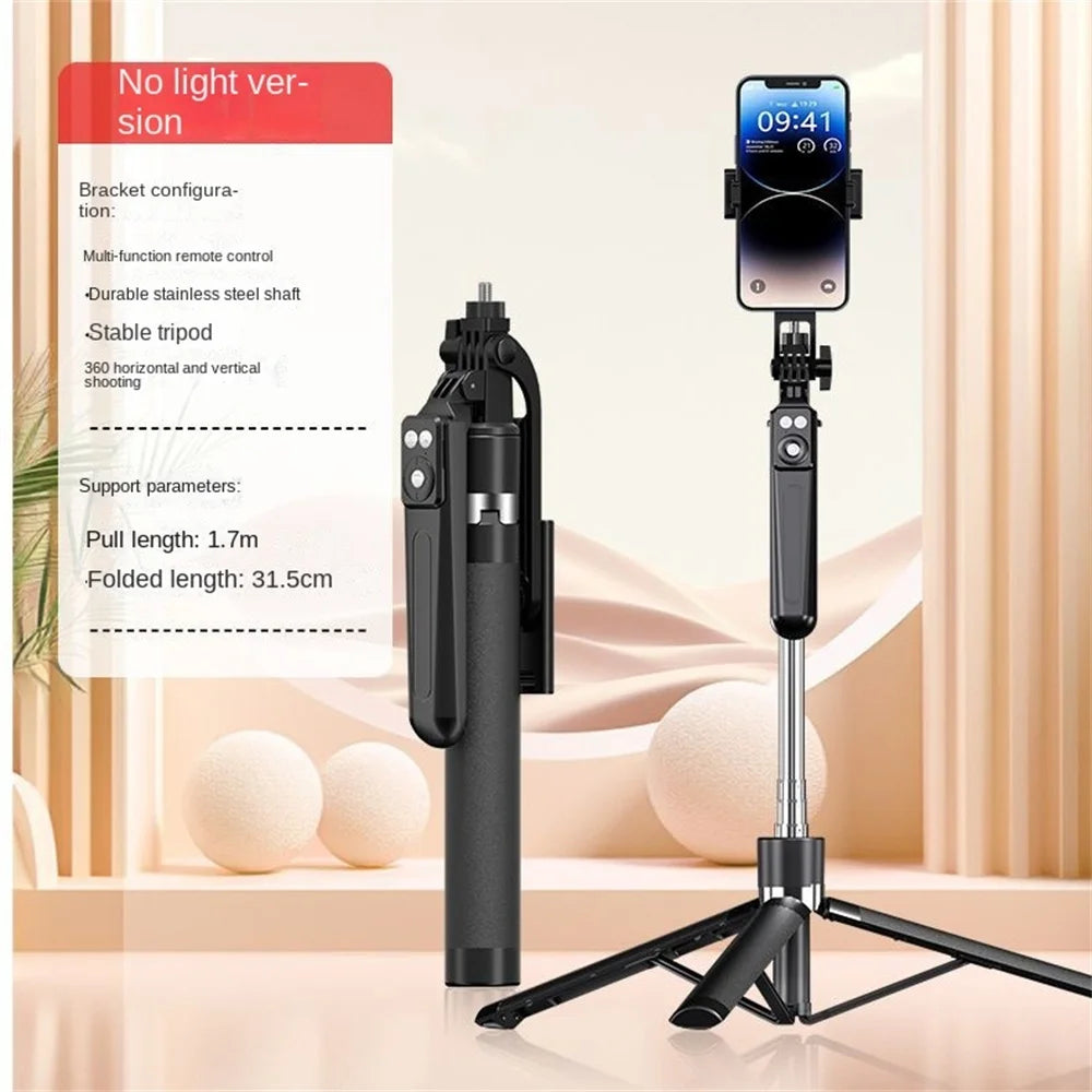 MEUYAG 170cm 360° rotation Selfie Stick with Wireless Bluetooth Extended Tripod with Remote Shutter for Android ios smartphone