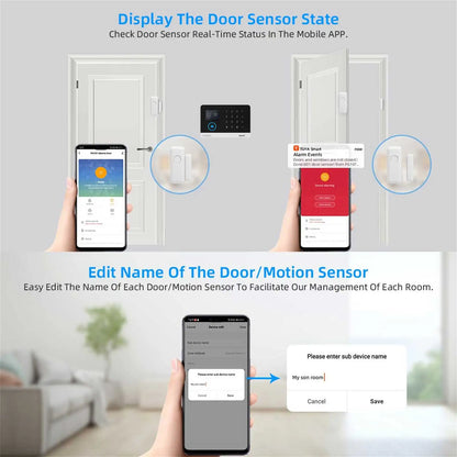 Smart Home Tuya GSM Alarm System 4G Wifi System for House Security Wireless with Door Sensor Smart Life APP Control for Alexa