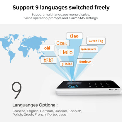 Smart Home Tuya GSM Alarm System 4G Wifi System for House Security Wireless with Door Sensor Smart Life APP Control for Alexa