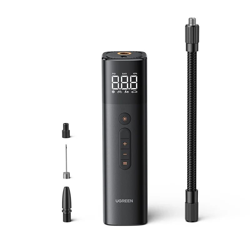 UGREEN Car Air Pump Portable Air Compressor for Car Motorcycles Bicycle Electric Tire Inflator with LCD Digital Display