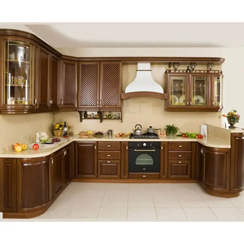 American Style Custom Design Solid Wood Kitchen Cabinet with Factory Price