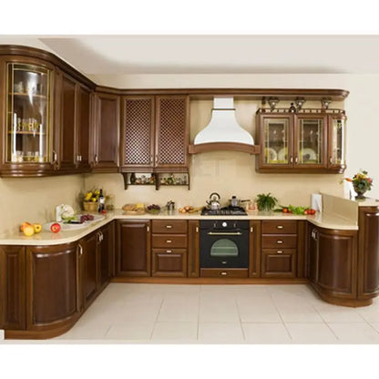 American Style Custom Design Solid Wood Kitchen Cabinet with Factory Price