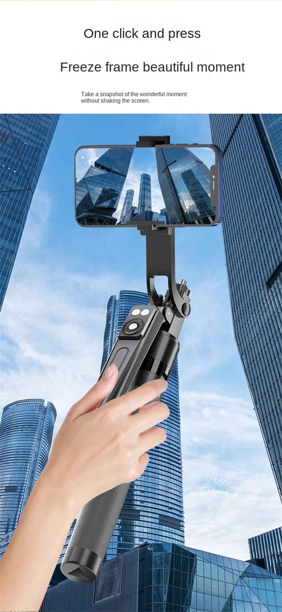 MEUYAG 170cm 360° rotation Selfie Stick with Wireless Bluetooth Extended Tripod with Remote Shutter for Android ios smartphone