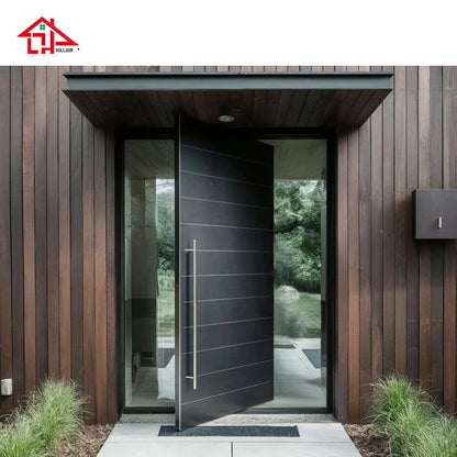 Modern Luxury Custom Aluminum Pivot Front Door, High-Security Exterior Entry Door for Villa aluminum entrance door