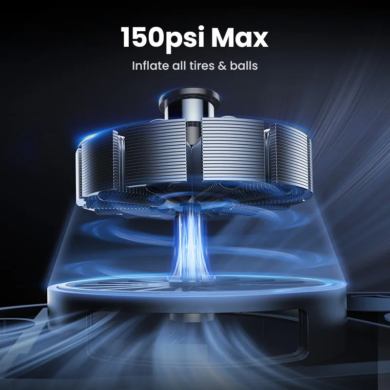 UGREEN Car Air Pump Portable Air Compressor for Car Motorcycles Bicycle Electric Tire Inflator with LCD Digital Display