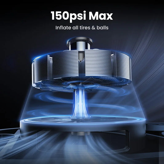 UGREEN Car Air Pump Portable Air Compressor for Car Motorcycles Bicycle Electric Tire Inflator with LCD Digital Display