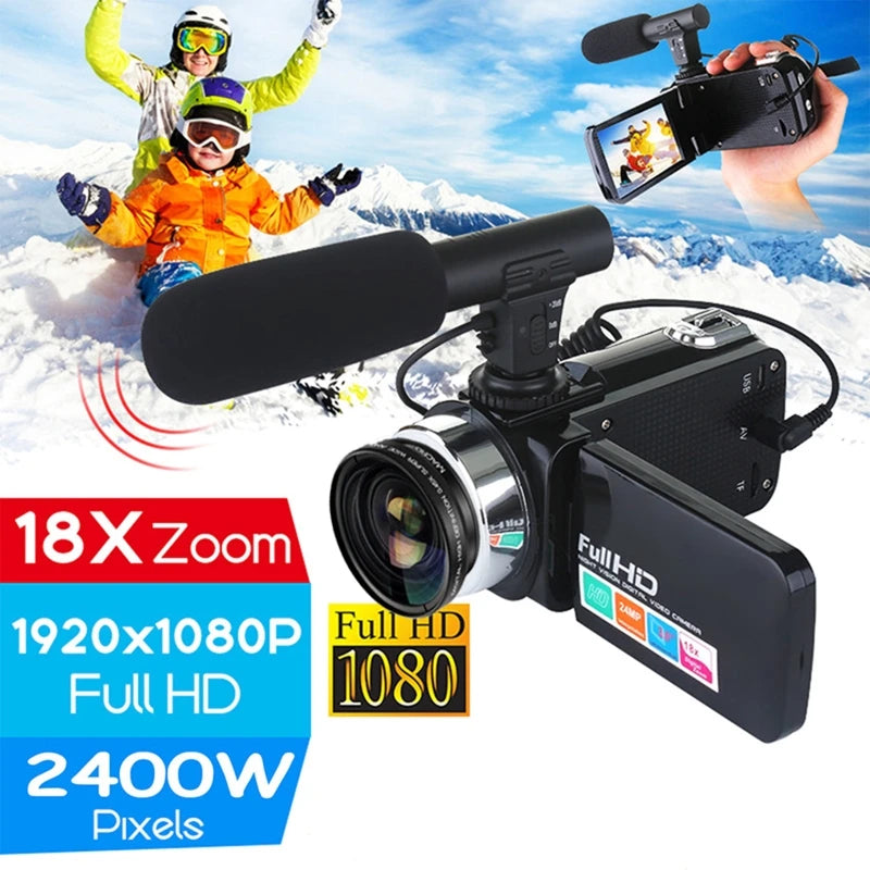 Digital Cameras HD Digital Video Camera 18x Digital Zoom Camera 24 MP 3 Inch LCD Screen High-Definition PC Cameras Functional