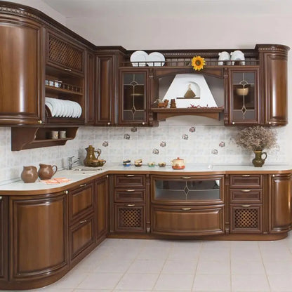 American Style Custom Design Solid Wood Kitchen Cabinet with Factory Price