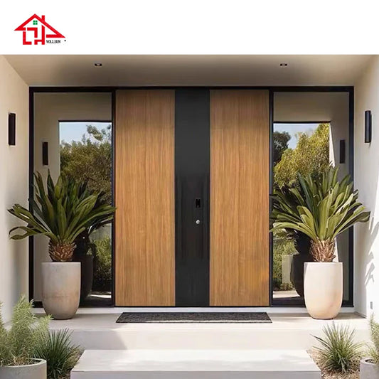 Modern Luxury Custom Aluminum Pivot Front Door, High-Security Exterior Entry Door for Villa aluminum entrance door