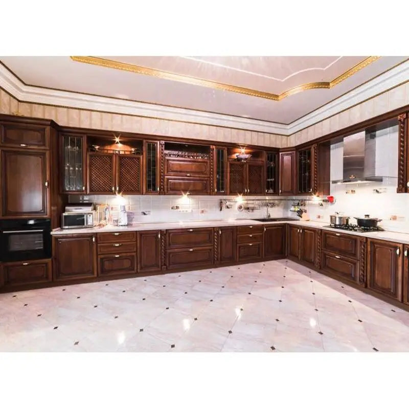 American Style Custom Design Solid Wood Kitchen Cabinet with Factory Price