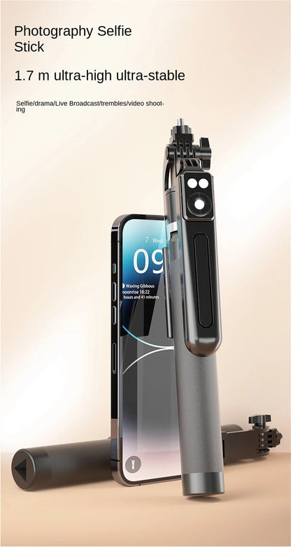 MEUYAG 170cm 360° rotation Selfie Stick with Wireless Bluetooth Extended Tripod with Remote Shutter for Android ios smartphone